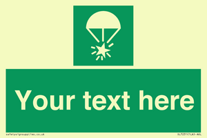 Custom sign safe condition Rocket parachute flare